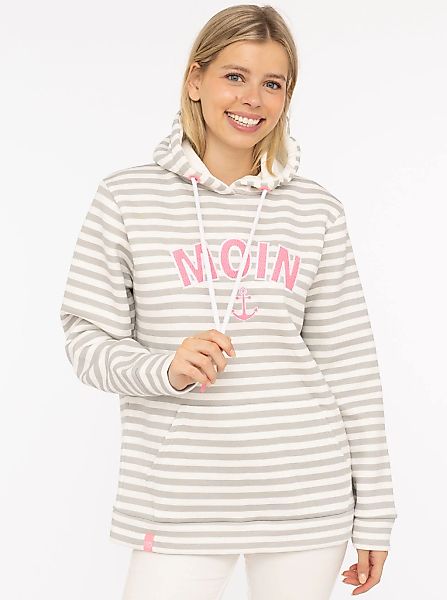 Zwillingsherz Kapuzensweatshirt ""Streifen Moin"", gestreift, große "MOIN"- günstig online kaufen