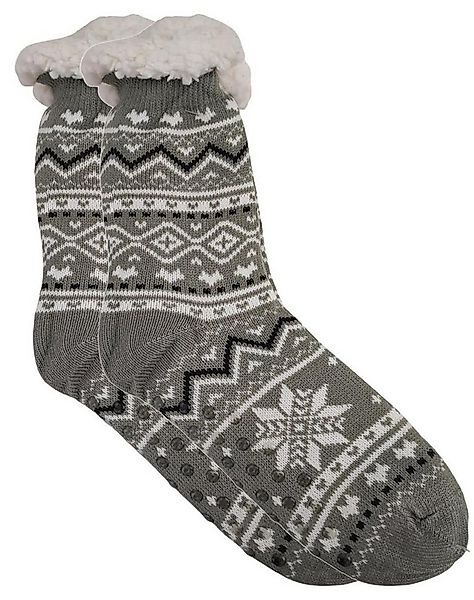 EloModa Kuschelsocken Herren Hüttensocken Kuschelsocken Anti Rutsch Socke W günstig online kaufen