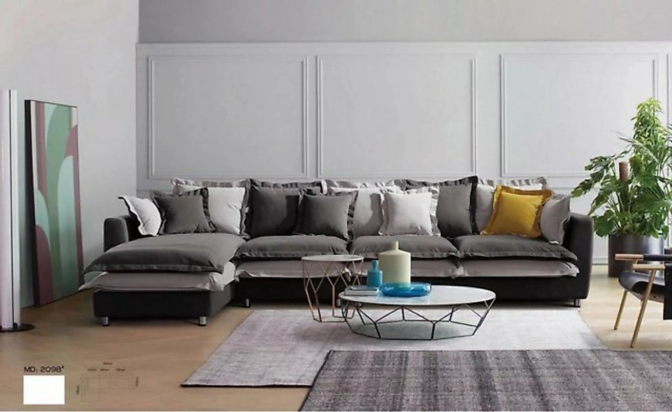 JVmoebel Ecksofa, Eck Sofa Textil Sitz Polster Couch Garnitur Wohn Zimmer L günstig online kaufen