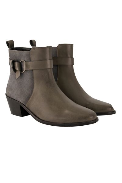 Ulla Popken Leder-Stiefeletten Ledermix Wechselfußbett Weite günstig online kaufen