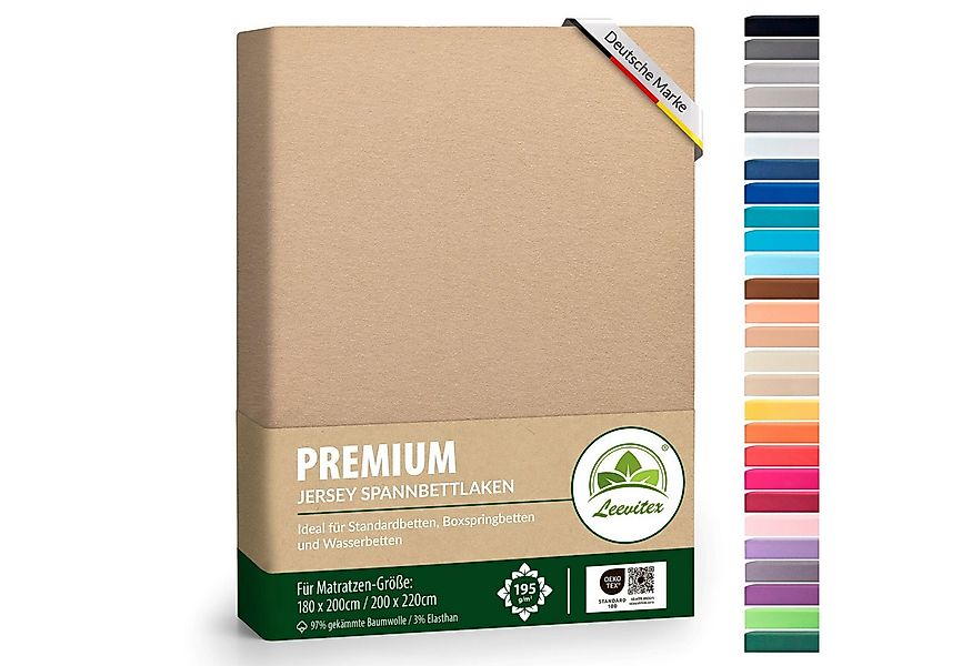 leevitex® Spannbettlaken Premium 195, Gummizug: Rundum, blickdicht, Anti-Pi günstig online kaufen