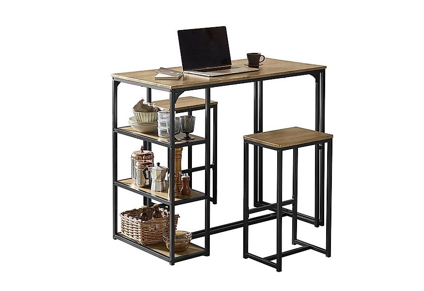 SoBuy Bartisch OGT43, 3-teilig Bartisch mit Stühlen Esstisch Stehtisch mit günstig online kaufen