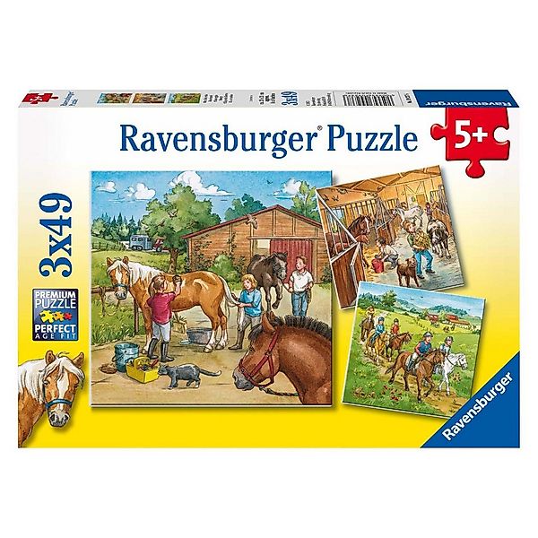 Ravensburger Verlag GmbH Puzzle Ravensburger Puzzle Mein Reiterhof 3x49 Tei günstig online kaufen