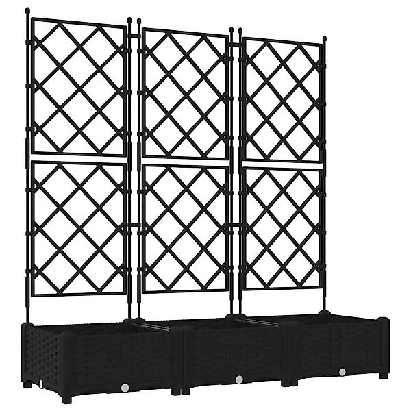 vidaXL Garten-Pflanzgefäß 3 Stk Schwarz 120 x 40 x 125,5 cm Stahl 42002839 günstig online kaufen