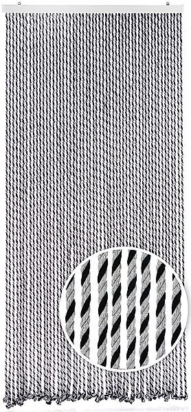 Kobolo Türvorhang Seilvorhang BLACK/GREY 90x185, Ösen günstig online kaufen