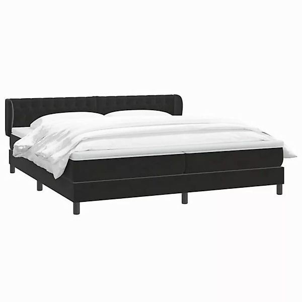 vidaXL Bett Boxspringbett mit Matratzen Schwarz 200x210 cm Samt günstig online kaufen