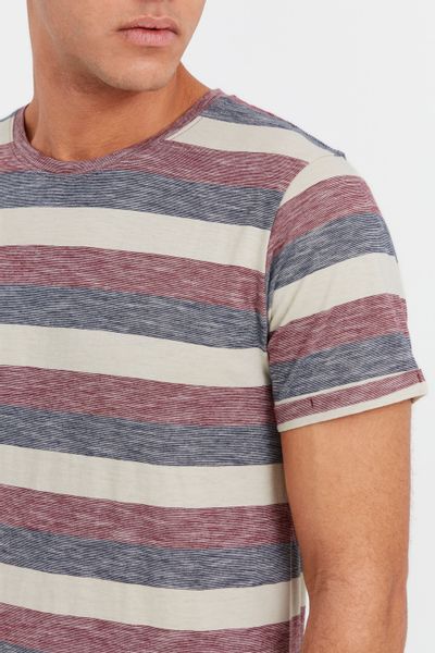 !Solid Rundhalsshirt SDThicco Kurzarmshirt mit Streifen günstig online kaufen