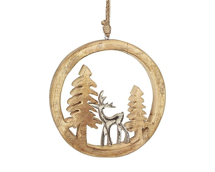 Viana Christbaumschmuck Fensterdeko Weihnachten Rentier Holz Anhänger Adven günstig online kaufen