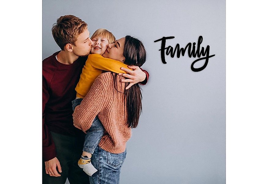 Namofactur 3D-Wandtattoo Wanddeko Schriftzug "Family" Wandbild (1 St), mode günstig online kaufen