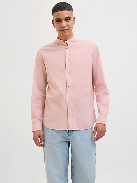 Jack & Jones "JJESUMMER BAND SHIRT LS SN" mit Bandkragen günstig online kaufen