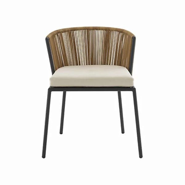 Stuhl Lapel plastikmaterial beige / Kunstrattan - Sitzkissen - Cinna - Beig günstig online kaufen