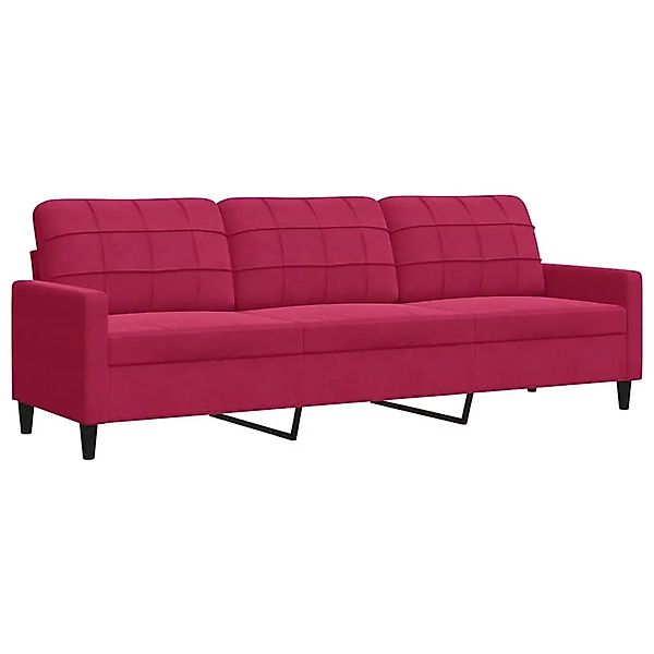 vidaXL 3-Sitzer-Sofa Weinrot 210 cm Samt 4007648 günstig online kaufen