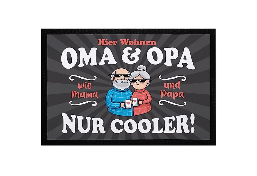 MoonWorks Fußmatte Fußmatte Geschenk Hier wohnen Oma und Opa Großeltern lus günstig online kaufen