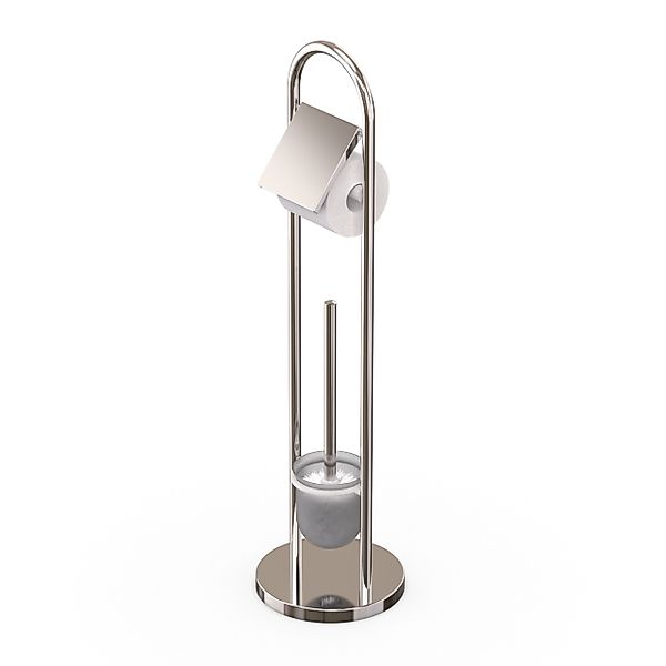 relaxdays WC-Garnitur aus Edelstahl, silber günstig online kaufen