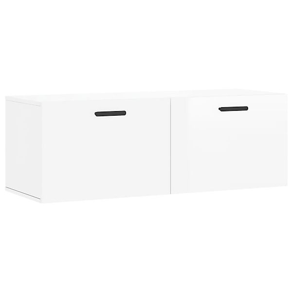 vidaXL Hängeschrank Wandschrank Hochglanz-Weiß 100x36,5x35 cm Holzwerkstoff günstig online kaufen