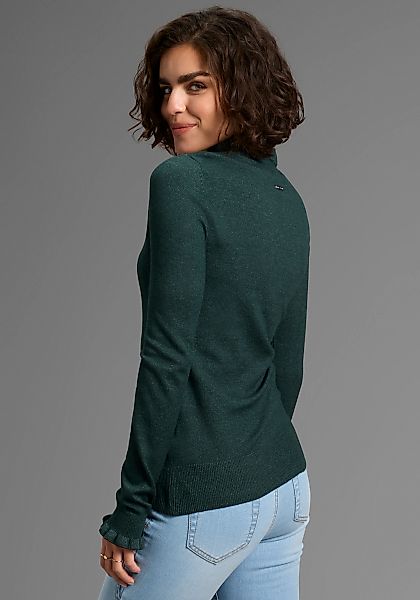 Laura Scott Stehkragenpullover, mit Volantdetails - NEUE KOLLEKTION günstig online kaufen