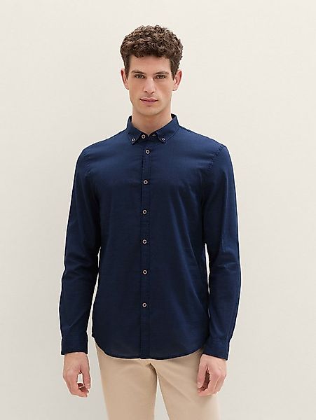 TOM TAILOR Denim Langarmhemd Blusen & Shirts Slim Fit Hemd aus Baumwolle günstig online kaufen