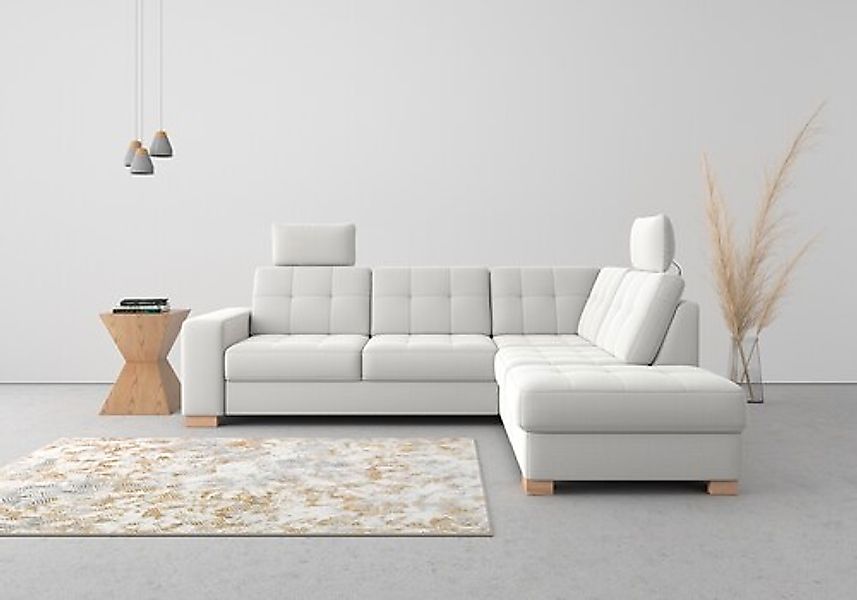 sit&more Ecksofa "Quincy L-Form", wahlweise mit Bettfunktion und Bettkasten günstig online kaufen