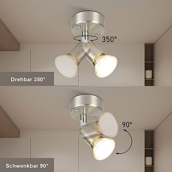 Nettlife LED Deckenstrahler Schwenkbar GU10 1/2/3/4 günstig online kaufen