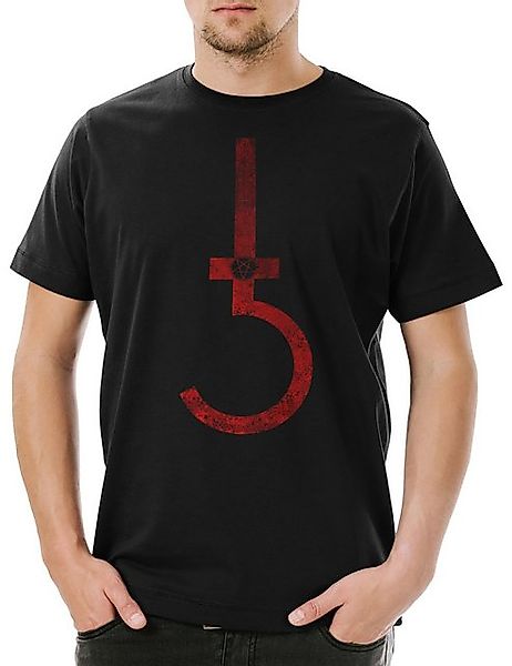 Urban Backwoods Print-Shirt Satanic Cross Herren T-Shirt Symbol Pentagram 6 günstig online kaufen