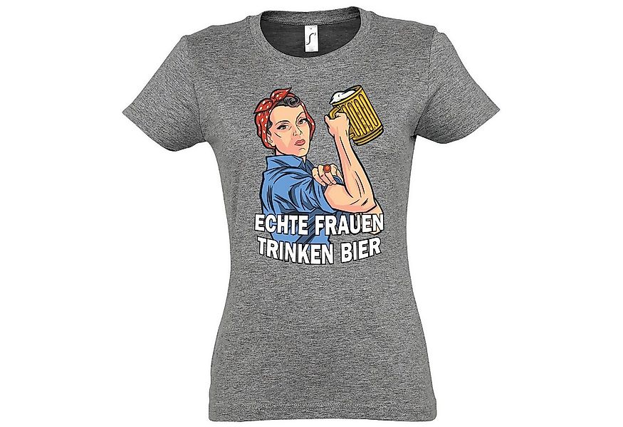 Youth Designz T-Shirt Echte Frauen Trinken Bier Damen Shirt mit lustigem Fr günstig online kaufen