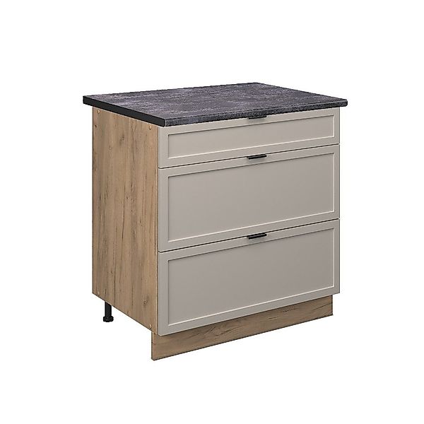Vicco Unterschrank Fame-Line, GrauBeige/Goldkraft Eiche, 80 günstig online kaufen