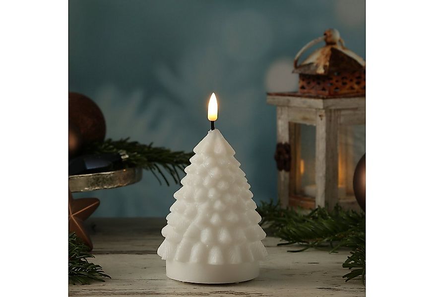 Deluxe Homeart LED-Kerze Tannenbaum Weihnachtsbaum Deluxe Echtwachs flacker günstig online kaufen