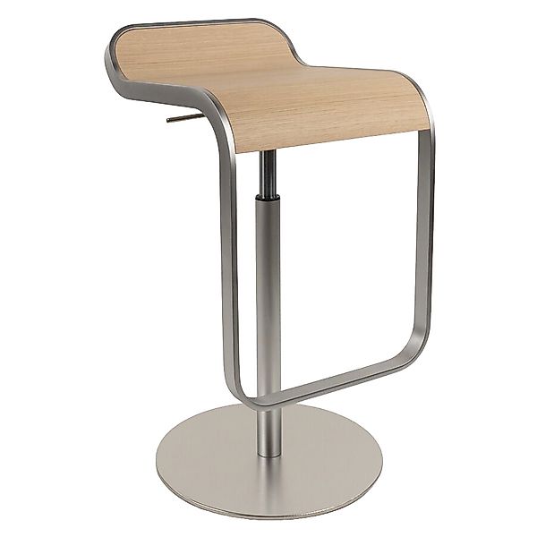 lapalma LEM S79 Barhocker | Niedrig | Eiche gebleicht | Gestell verchromt günstig online kaufen