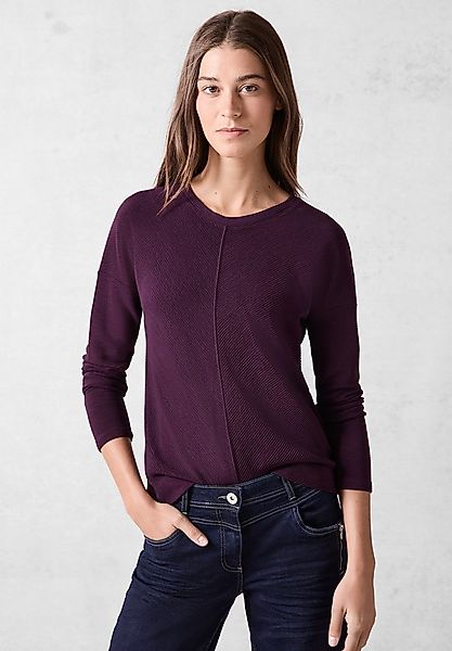 CECIL Langarmshirt mit Streifen-Struktur günstig online kaufen