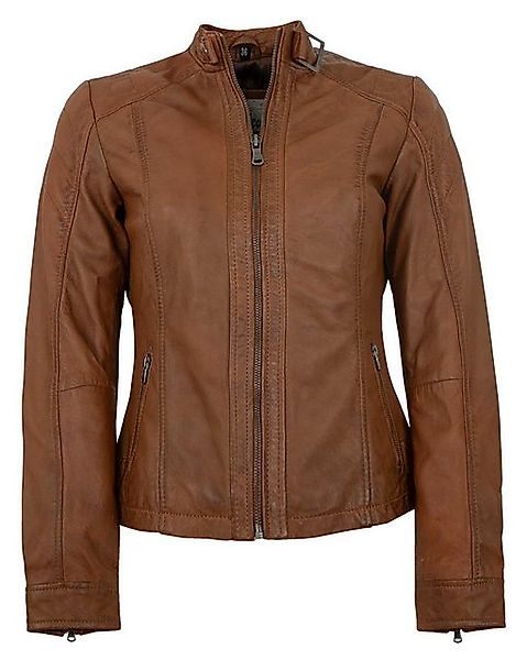 7eleven Lederjacke Eliza 7eleven - Damen Lederjacke Lammnappa cognac günstig online kaufen