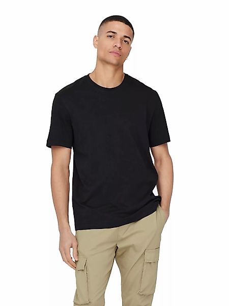 Only & Sons Herren Rundhals T-Shirt ONSMAX LIFE - Regular Fit günstig online kaufen