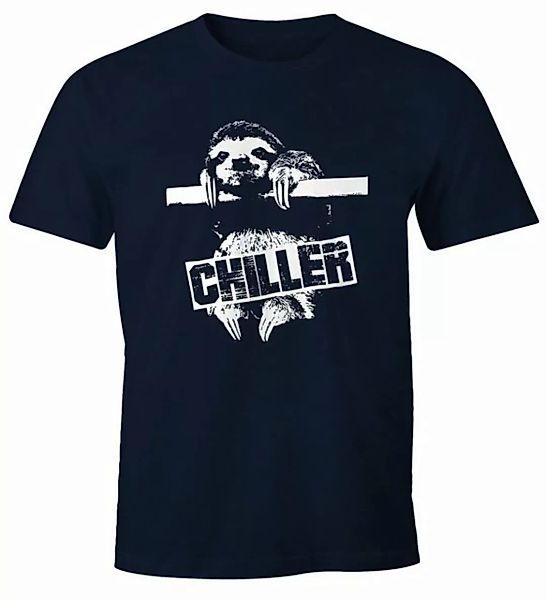 MoonWorks Print-Shirt Lustiges Herren T-Shirt Faultier Born Chiller Sloth F günstig online kaufen