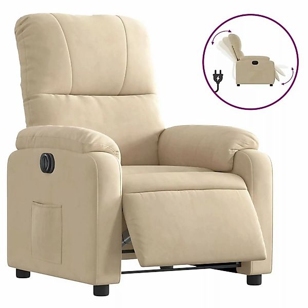 vidaXL Relaxsessel Elektrisch Creme Mikrofasergewebe Modell 4 günstig online kaufen