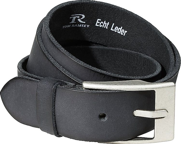 Tom Ramsey Ledergürtel mit silberfarbener Schließe günstig online kaufen