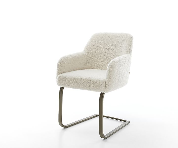 Freischwinger Greg-Flex Teddystoff Beige Freischwinger flach Effektfinish T günstig online kaufen