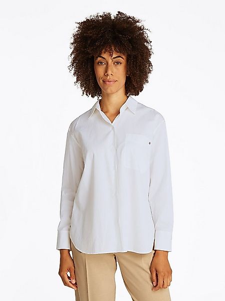 Tommy Hilfiger Langarmbluse ESS POPLIN EASY FIT SHIRT Baumwolle günstig online kaufen