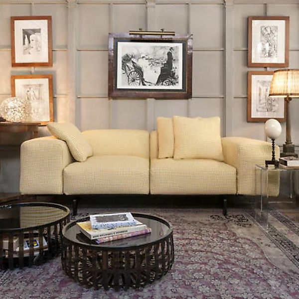 Sofa 2 Sitzer Largo textil gelb / L 226 cm - Kartell - Gelb günstig online kaufen