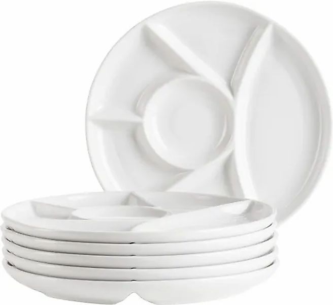 MÄSER Fondueteller »Fondueteller Set, aus Porzellan, Ø 21,5 cm« Geschirr-Se günstig online kaufen