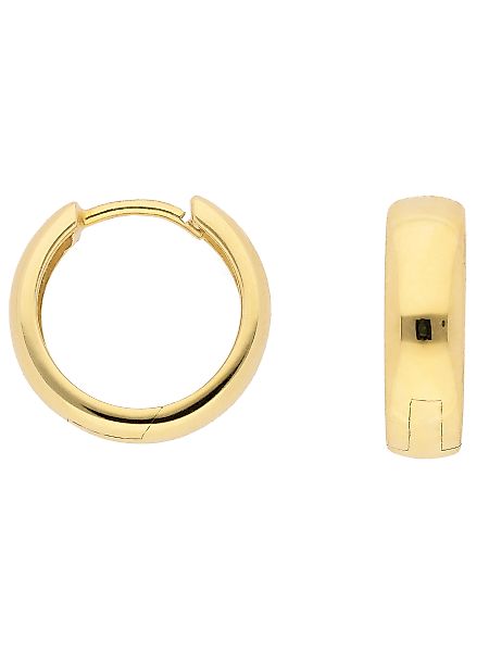 Adelia´s Paar Ohrhänger "1 Paar 585 Gold Ohrringe / Creolen Ø 14 mm", 585 G günstig online kaufen