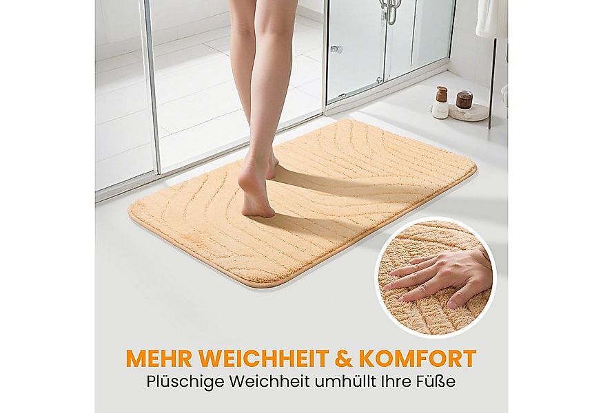 HOMELUX Badematte Badgarnitur 2-teilig mit Ausschnitt, weich & rutschfest, günstig online kaufen