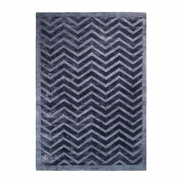 MeGusta Kurzflor Teppich Modern Marineblau Viskose 80x150 cm Diana günstig online kaufen