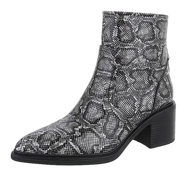 Ital-Design Eleganter Ankle-Stiefel aus strukturiertem Material für Damen W günstig online kaufen