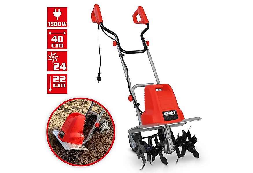 Hecht Elektromotorhacke Gartenfräse 1500 W 24 Messer, 40,00 cm Arbeitsbreit günstig online kaufen