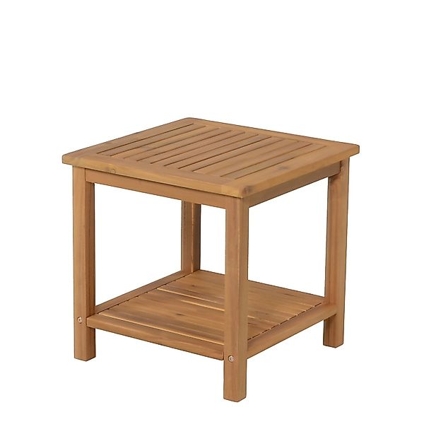 Garden Pleasure Gartentisch Iowa Quadratisch Braun 45 cm x 45 cm günstig online kaufen