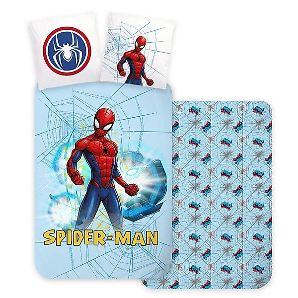 Spiderman Bettwäsche Spiderman Light Blue Kinderbettwäsche günstig online kaufen