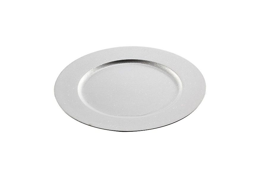 HTI-Living Dekoteller Dekoteller Glitter Silber (Stück, 1 St., 1 Teller), P günstig online kaufen