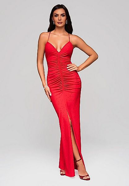 OMBRE Abendkleid Elegantes Abendkleid mit Strass und Schlitz günstig online kaufen