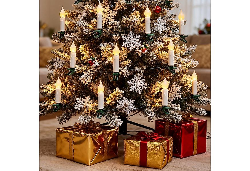 Aigostar LED-Lichtervorhang Lichterkerzen Weihnachtsbaum 5M- 25 Weihnachtsb günstig online kaufen
