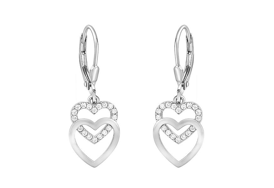 Sofia Milani Paar Ohrhänger Herz, 925 Silber Damen Schmuck - E2546 günstig online kaufen