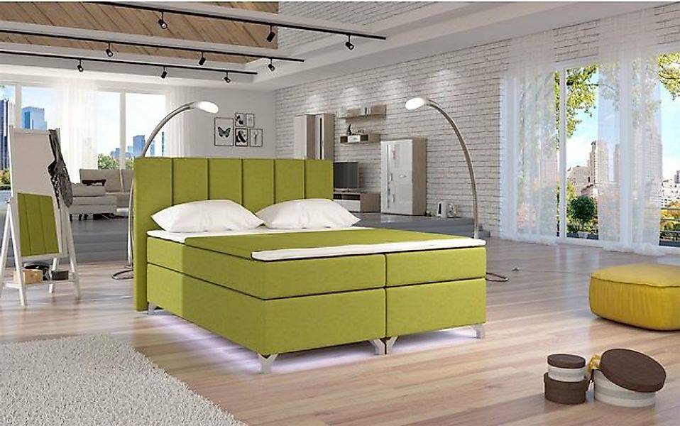 Fun Möbel Boxspringbett Boxspringbett Schlafzimmerbett PARMA mit LED (inkl. günstig online kaufen